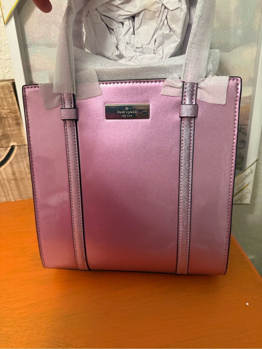 Kate Spade ♠️ Kenzie Patent Metallic Mini Tote